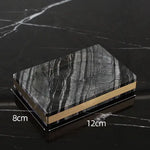 Accessoire de salle de bain effet marbre et doré - Vignette | Maison Solenne