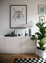 Lampe de Table en Métal Verni Blanc et Noir avec Diffuseurs Orientables pour Éclairage Diffus - Vignette | Maison Solenne