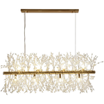 Lustre Scandinave en Cristal avec Finition Acier Poli – Éclairage Moderne pour Chambre et Salle à Manger - Vignette | Maison Solenne