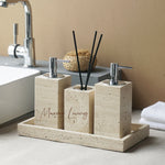 Collection Travertin — Accessoires de salle de bains en pierre naturelle - Vignette | Maison Solenne