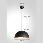 Suspension champignon noire style industriel - Vignette | Maison Solenne