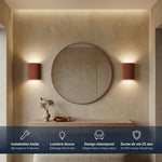 Applique Murale LED moderne Contemporaine | Lumière Chaleureuse pour Salon, Chambre & Couloir - Vignette | Maison Solenne