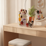 Organiseur de maquillage rotatif en acrylique - Vignette | Maison Solenne