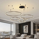 Lustre Suspension Cercle Chic en Fer | Éclairage Moderne pour Salon et Salle à Manger - Vignette | Maison Solenne