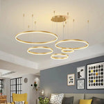 Lustre Suspension Cercle Chic en Fer | Éclairage Moderne pour Salon et Salle à Manger - Vignette | Maison Solenne