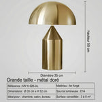 Lampe champignon doré Design en Métal avec Protection des Yeux LED - Vignette | Maison Solenne