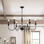 Lustre Campagne Chic en Fer pour Salle à Manger et Cuisine | Éclairage Minimaliste et Élégant - Vignette | Maison Solenne