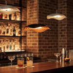 Lustre Minimaliste Wabi-Sabi en Aluminium | Suspension Luminaire Design Moderne avec Éclairage LED pour Bar - Vignette | Maison Solenne