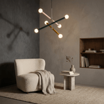 Lustre Art Déco Minimaliste en Fer avec Éclairage LED pour Salon, Salle à Manger et Chambre | Design Épuré et Élégant - Vignette | Maison Solenne