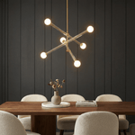 Lustre Art Déco Minimaliste en Fer avec Éclairage LED pour Salon, Salle à Manger et Chambre | Design Épuré et Élégant - Vignette | Maison Solenne