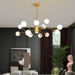 Lustre en Verre Scandinave pour Salon et Salle à Manger | Luminaire Suspendu Élégant et Minimaliste - Vignette | Maison Solenne