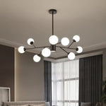 Lustre en Verre Scandinave pour Salon et Salle à Manger | Luminaire Suspendu Élégant et Minimaliste - Vignette | Maison Solenne