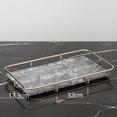 Accessoire de salle de bain effet marbre et doré - 200005536#Plateau B / Chine continentale [df965ccb8e]