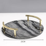 Accessoire de salle de bain effet marbre et doré - Vignette | Maison Solenne