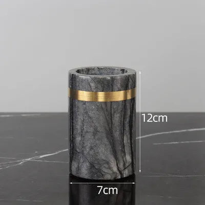 Accessoire de salle de bain effet marbre et doré - 175#Gobelet / Chine continentale [f0d5ca53e4]