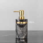 Accessoire de salle de bain effet marbre et doré - Vignette | Maison Solenne
