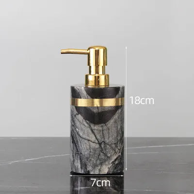 Accessoire de salle de bain effet marbre et doré - 1063#Distributeur de savon A / Chine continentale [fab9984074]