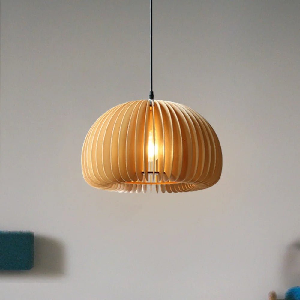 Lampe Suspendue en Bois Naturel – Luminaire Suspendu Design Scandinave pour Éclairage Moderne et Chaleureux 0