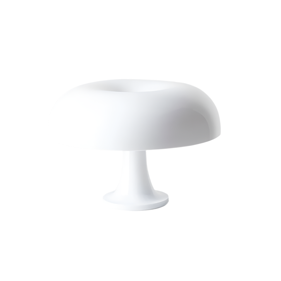 Lampe de Table Nessino en Polycarbonate – Design Rétro Années 60, Éclairage Diffus, Couleurs Blanc et Orange 10