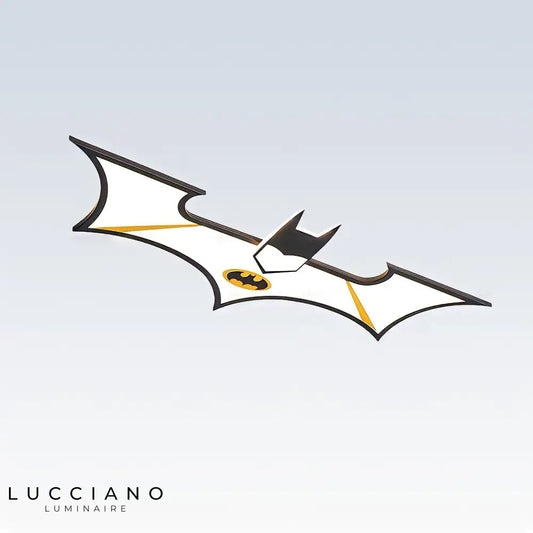 Lustre Batman en Forme de Chauve-Souris pour Chambre d'Enfant – Éclairage LED Économique Noir Mat, 60 cm 1