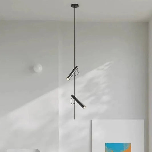 Lustre LED Minimaliste en Fer et Acier Rotatif – Suspension Luminaire Moderne pour Chambre et Salle à Manger 1