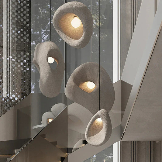 Lustre Suspendu LED Moderne Wabi-Sabi Irrégulier pour Salon – Éclairage Élégant et Économique 0