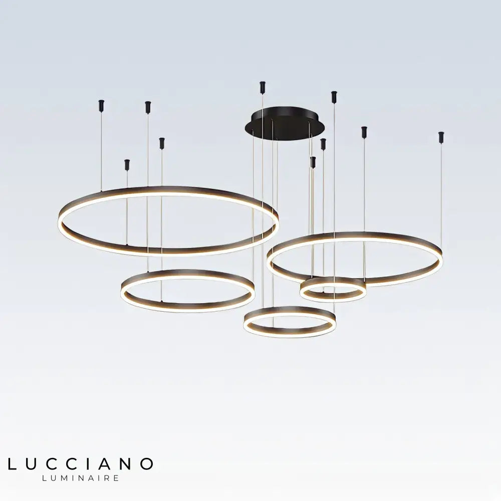 Lustre Suspension Cercle Chic en Fer – Éclairage Moderne pour Salon et Salle à Manger 0