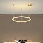 Lustre Suspension Cercle Chic en Fer – Éclairage Moderne pour Salon et Salle à Manger - Vignette | Maison Solenne