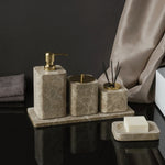 Accessoire de salle de bain en marbre Emperador Light - Vignette | Maison Solenne