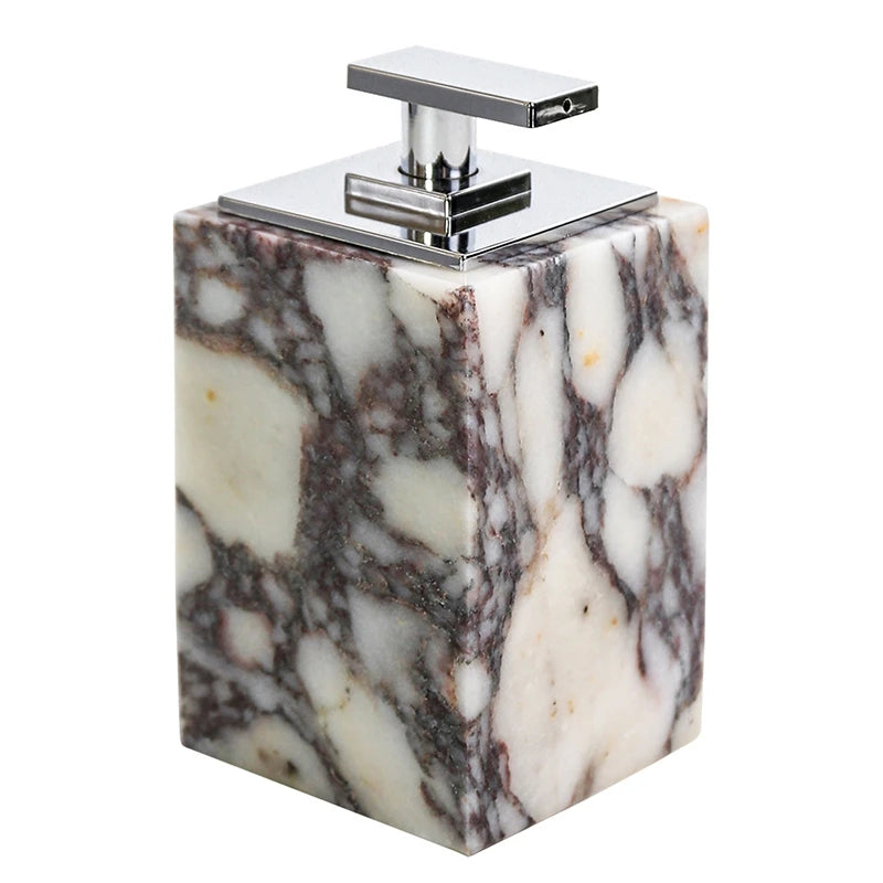 Accessoires de salle de bain en marbre Calacatta Viola - 200005536# 8.5x8.5x16.5cm [1561914f67]