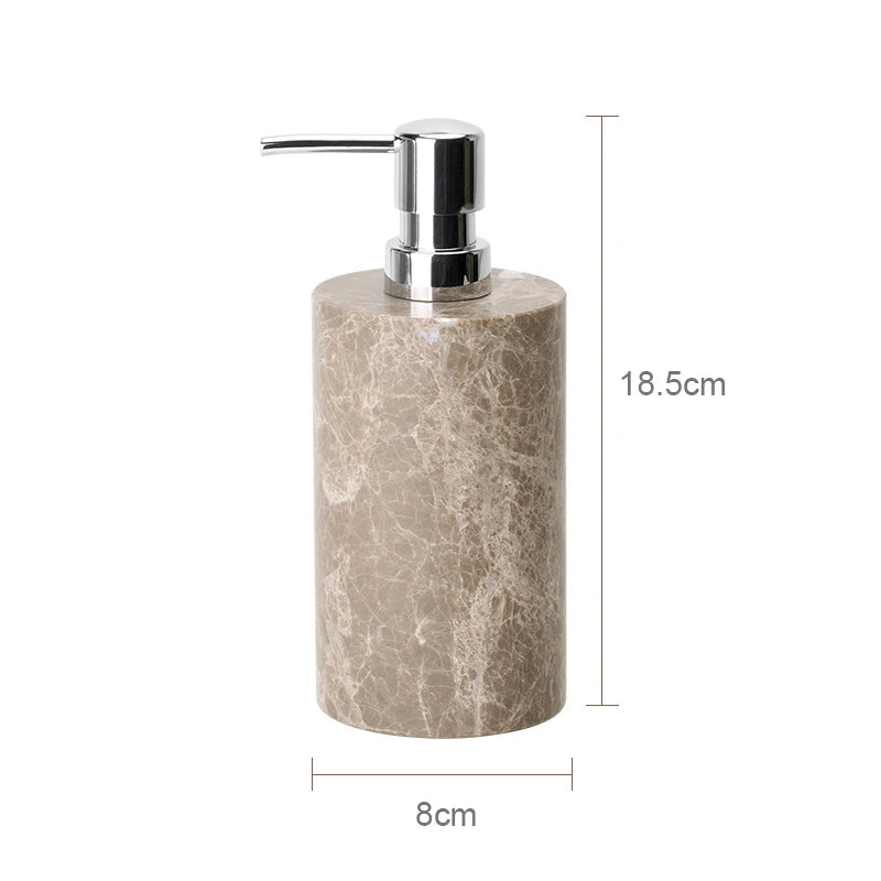 Accessoire de salle de bain en marbre Emperador Light - 200002984#Distributeur de savon D [ee11f5c494]
