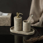 Accessoire de salle de bain en marbre Emperador Light - Vignette | Maison Solenne