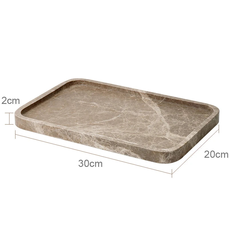 Accessoire de salle de bain en marbre Emperador Light - 200003699#Plateau C [570383b0c8]