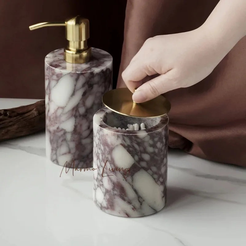 Ensemble de salle de bain en marbre Calacatta Viola