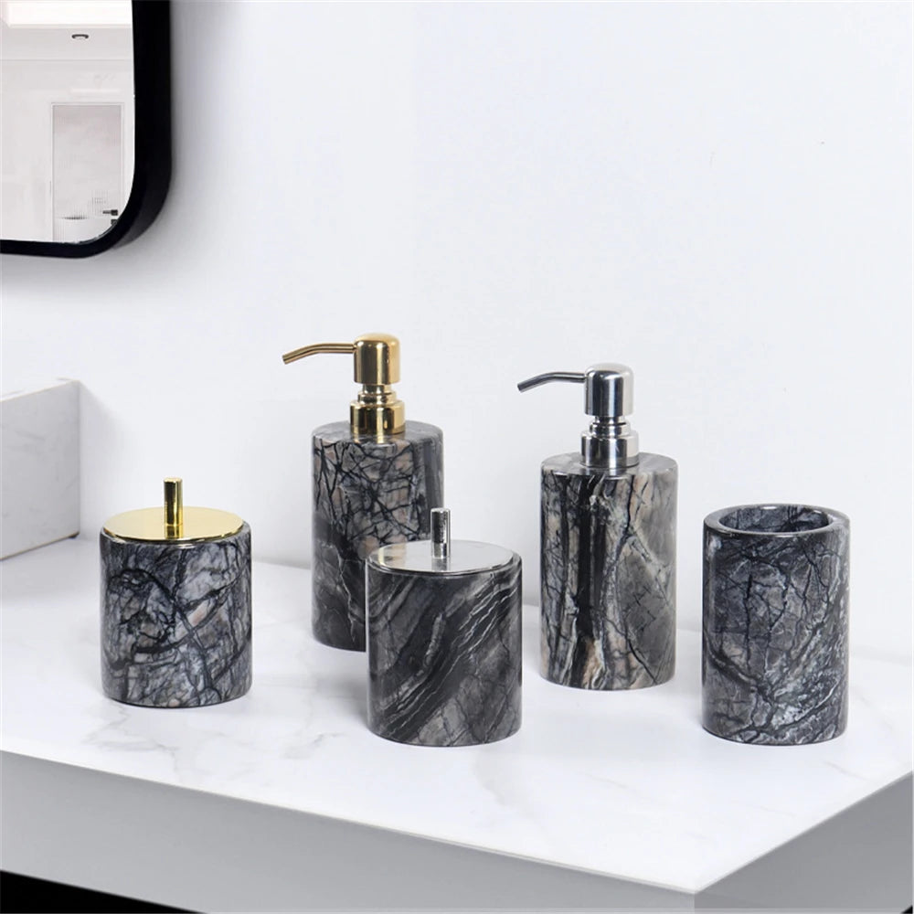 Ensemble de salle de bain effet marbre