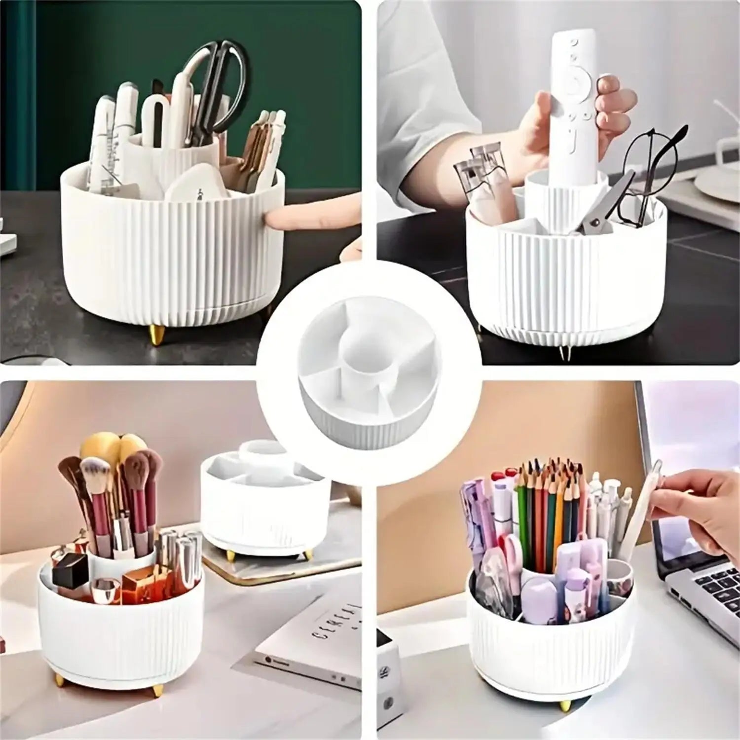 Organisateur de maquillage pivotant