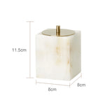Accessoire de salle de bain en onyx blanc - Vignette | Maison Solenne