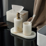 Accessoire de salle de bain en onyx blanc - Vignette | Maison Solenne