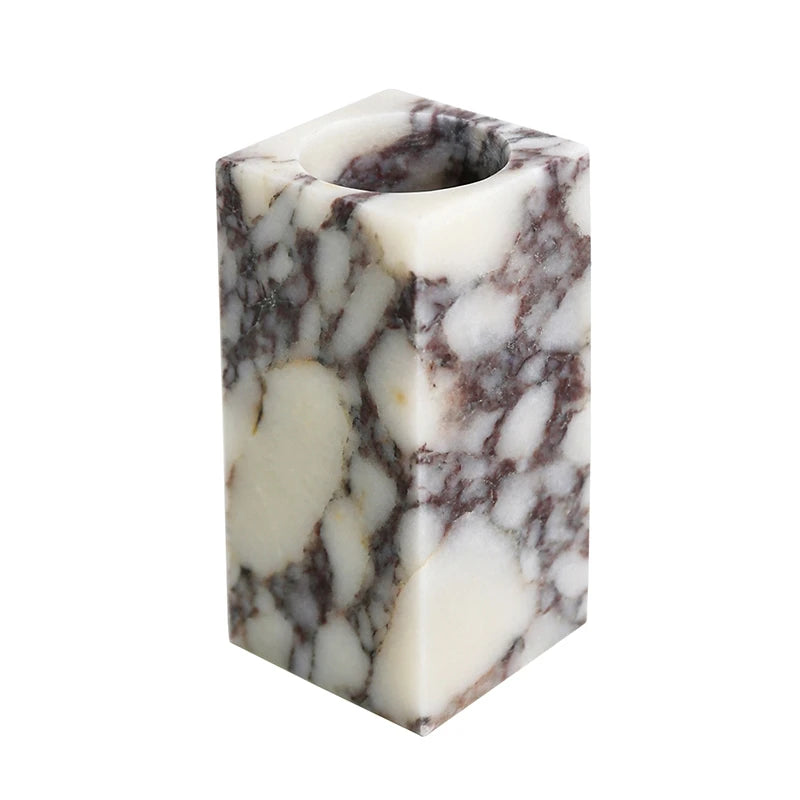 Accessoires de salle de bain en marbre Calacatta Viola - 10# 6.5x6.5x13.5cm [10e5d6a0d9]