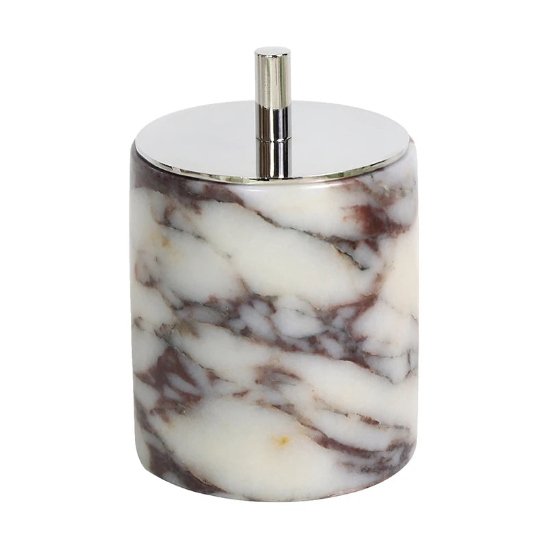 Accessoires de salle de bain en marbre Calacatta Viola - 200004890# 8x8x11cm [e21cc21ebc]