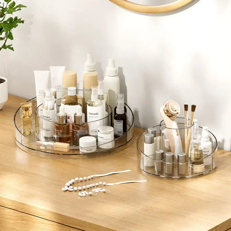 Organisateur de maquillage rotatif en acrylique