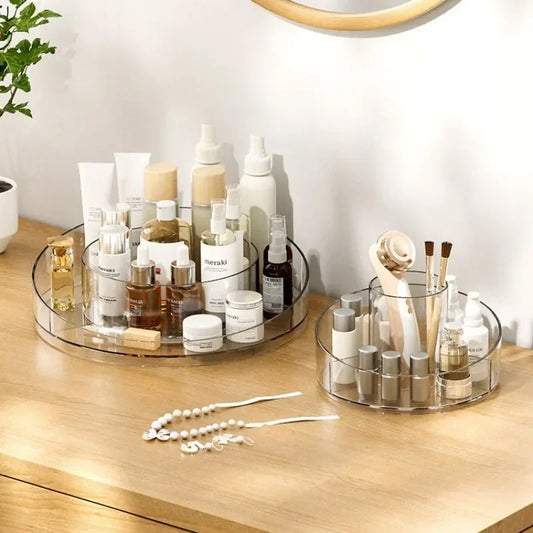 Organisateur de maquillage rotatif en acrylique