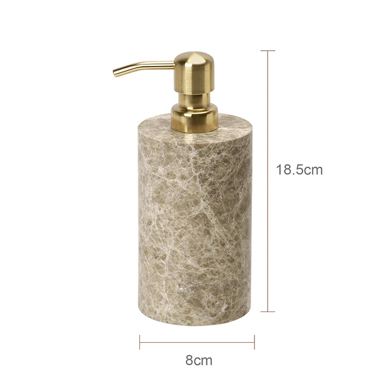 Accessoire de salle de bain en marbre Emperador Light - 10#Distributeur de savon C [3daf4da5b2]