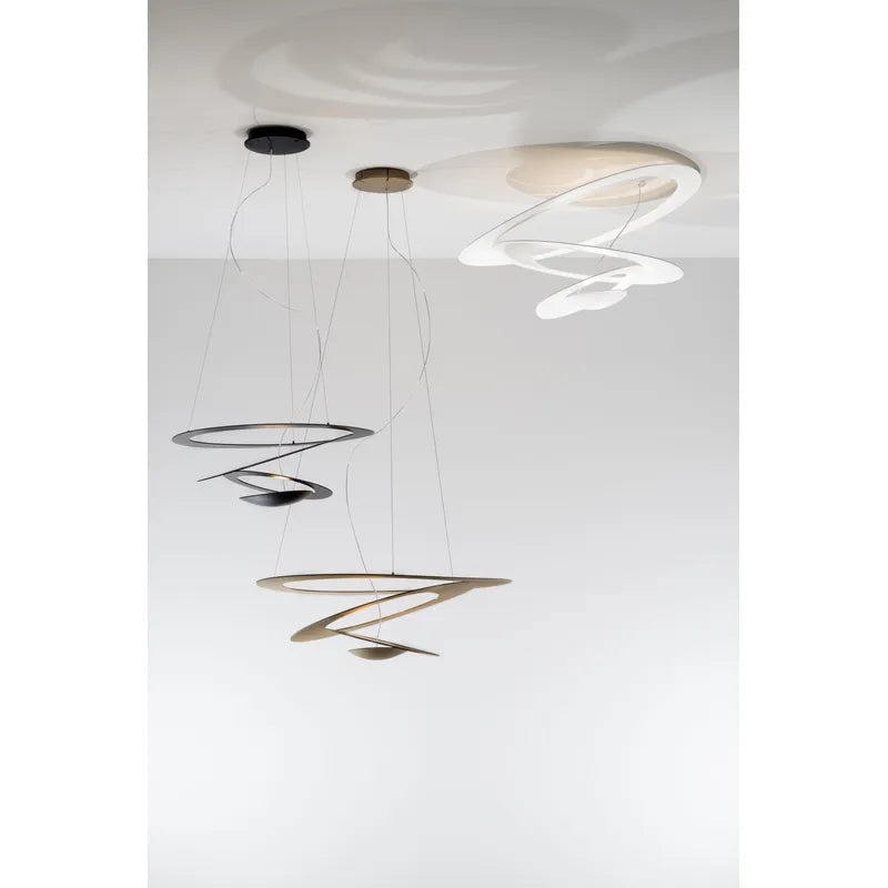 Suspension LED Mini Pirce en Aluminium Laqué Blanc – Éclairage Indirect et Design Contemporain pour Espaces Modernes 4