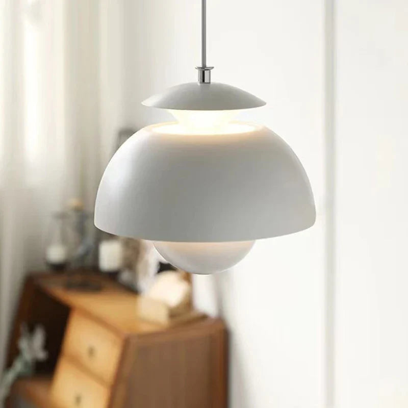 Suspension LED Scandinave Élégante, Design Compact, Économie d'Énergie, Disponible en Noir, Blanc, Orange et Vert 4
