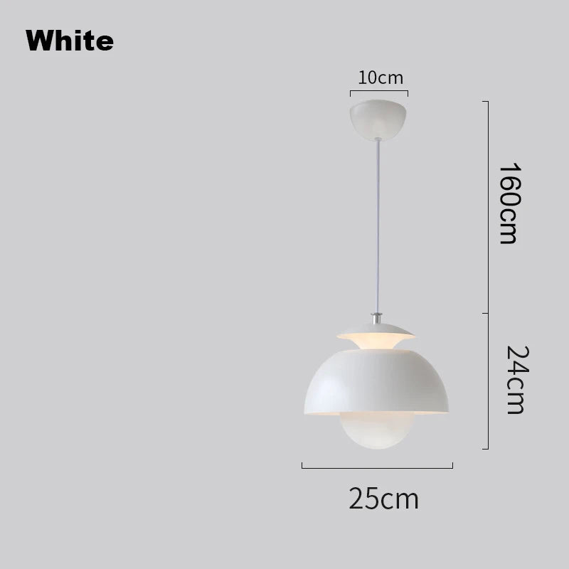 Suspension LED Scandinave Élégante, Design Compact, Économie d'Énergie, Disponible en Noir, Blanc, Orange et Vert 9