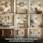 Applique murale chambre beige scandinave | Applique murale LED salon minimaliste - Vignette | Maison Solenne