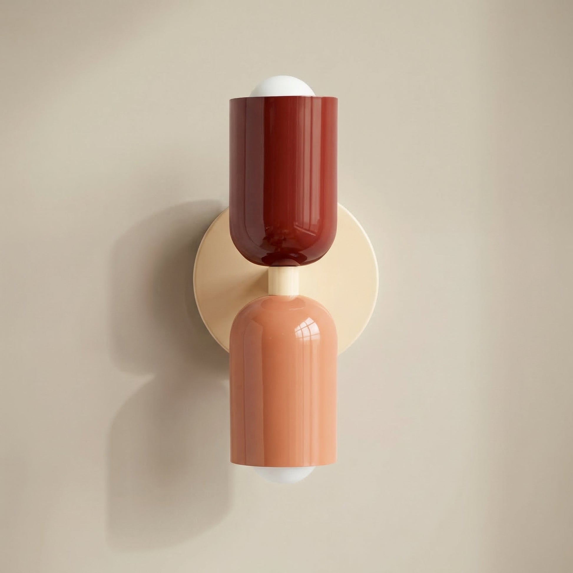 Applique murale chambre beige scandinave | Applique murale LED salon minimaliste - Rouge Rose - Maison Solenne