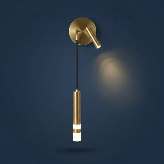 Applique Murale Design avec Liseuse Intégrée pour Chambre | Éclairage Doux et Ambiance Apaisante - Or - Maison Solenne