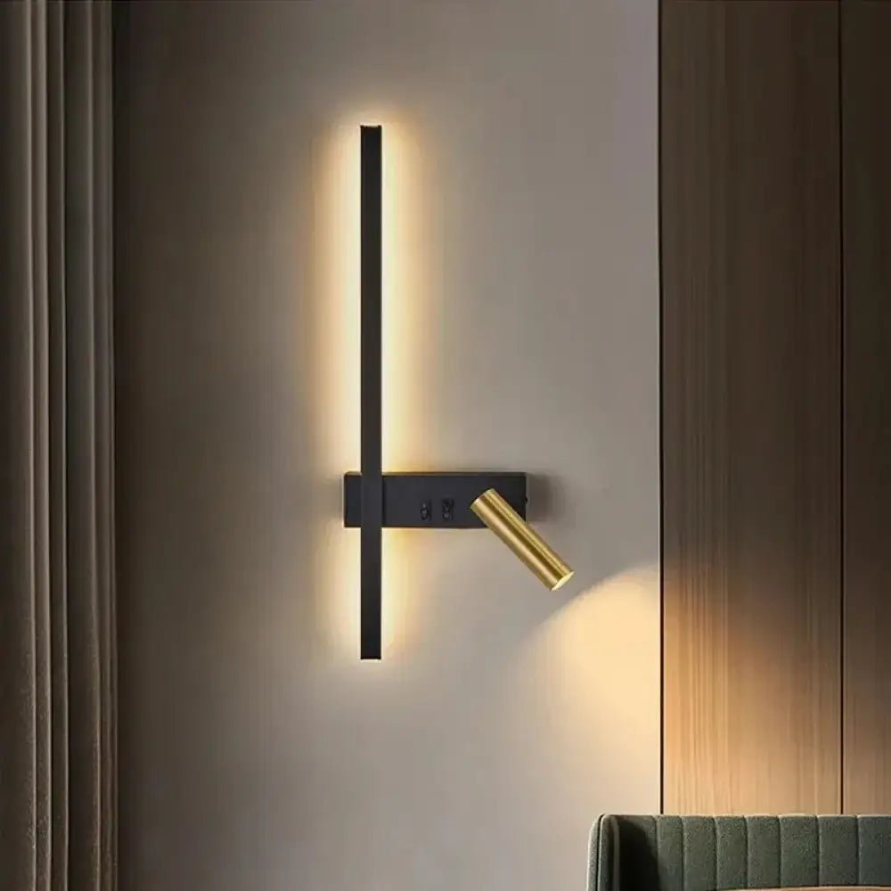 Applique Murale Design avec Liseuse Orientable pour Chambre | Éclairage LED Élégant - Gauche - Maison Solenne